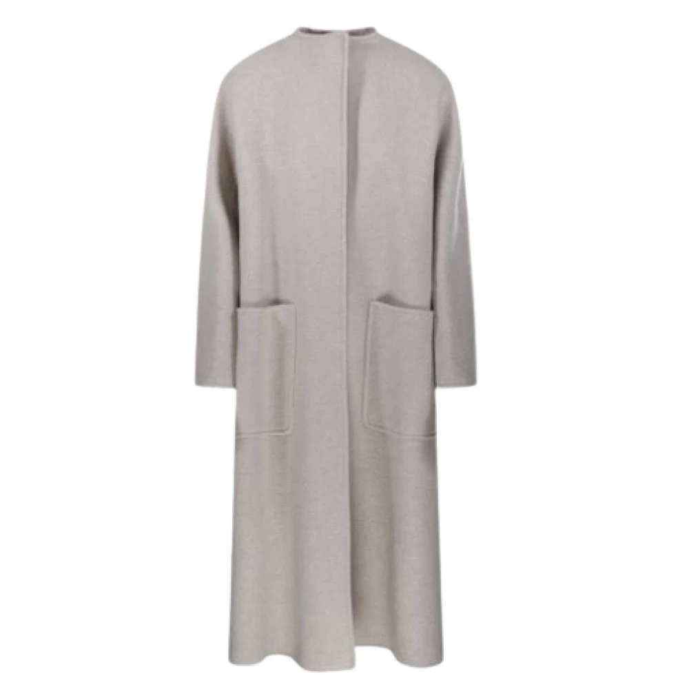 Max Mara Elegante Cashmere Jas met Stijlvolle Silhouet Beige Dames