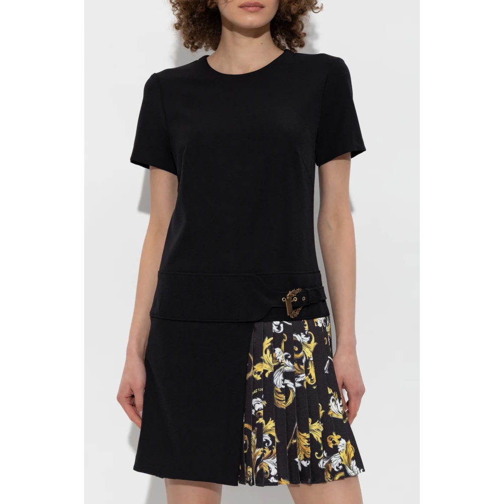 Versace Jeans Couture Jurk met decoratieve applicatie Black Dames
