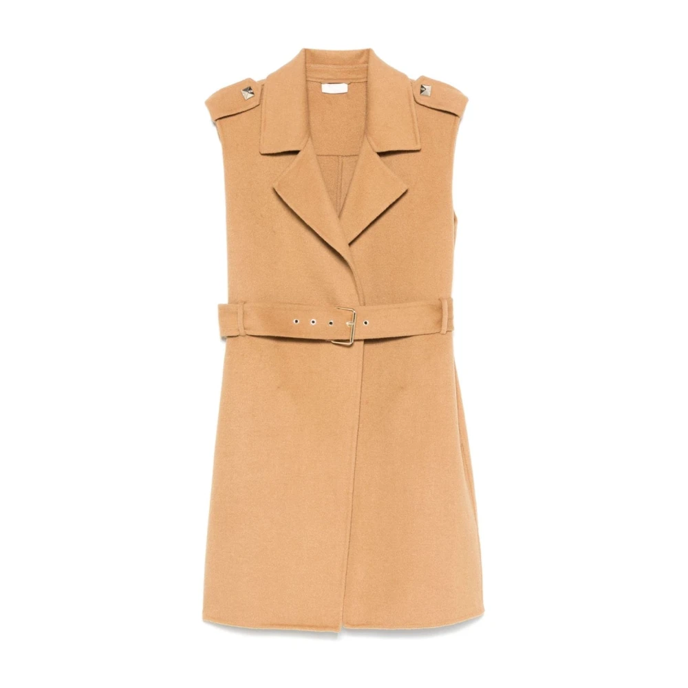 Liu Jo Beige Mouwloos Paillettenjasje Beige Dames