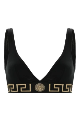Medusa And Greca Border Elastic Hook Bra