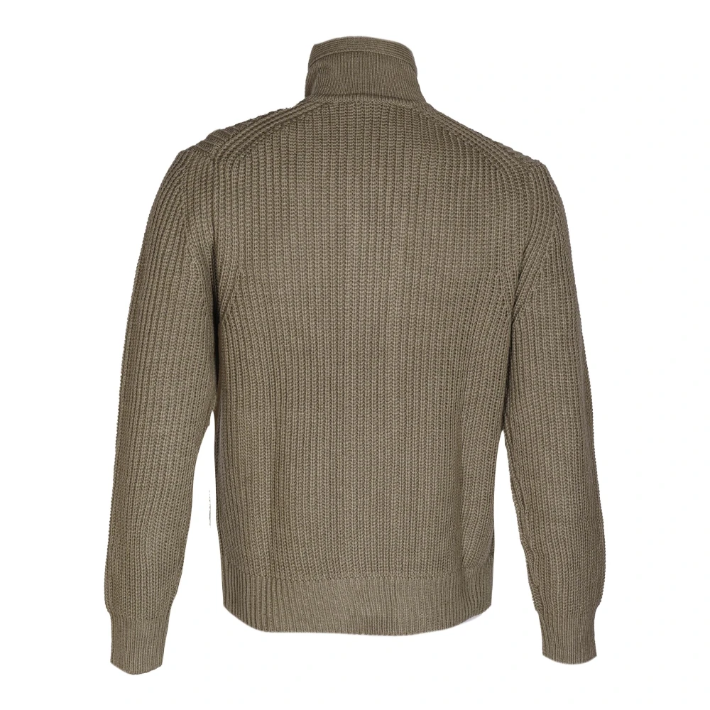 Paolo Pecora Heren Cardigan Sweater met zijzakken Green Heren