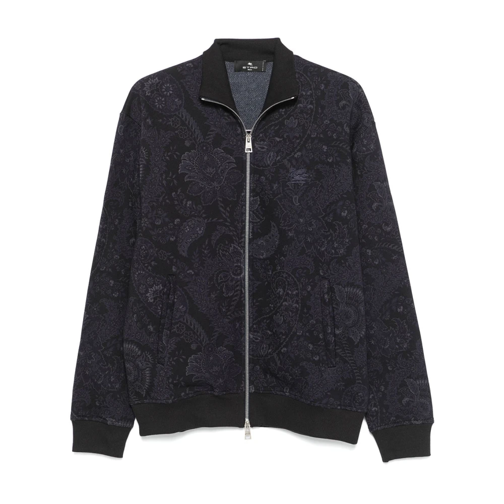 Etro Men's Blue Zip-Through Sweatshirt - Zip-Throughs - 2XL - Sweatshirts & Hoodies
