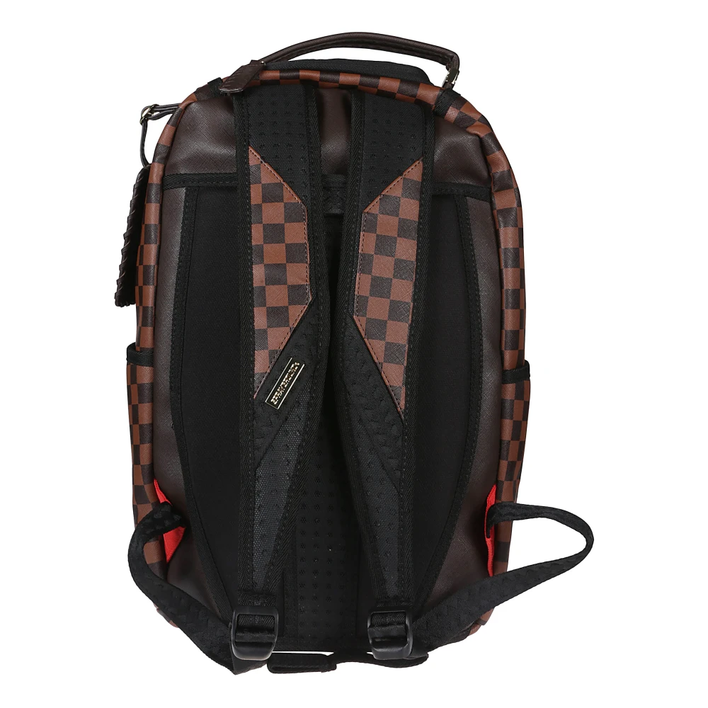 Sprayground Geëmbosseerde Check Rugzak Brown Heren