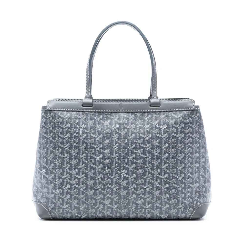 Goyard Vintage Women's Gray Pre-Owned Structured Coated Canvas Tote