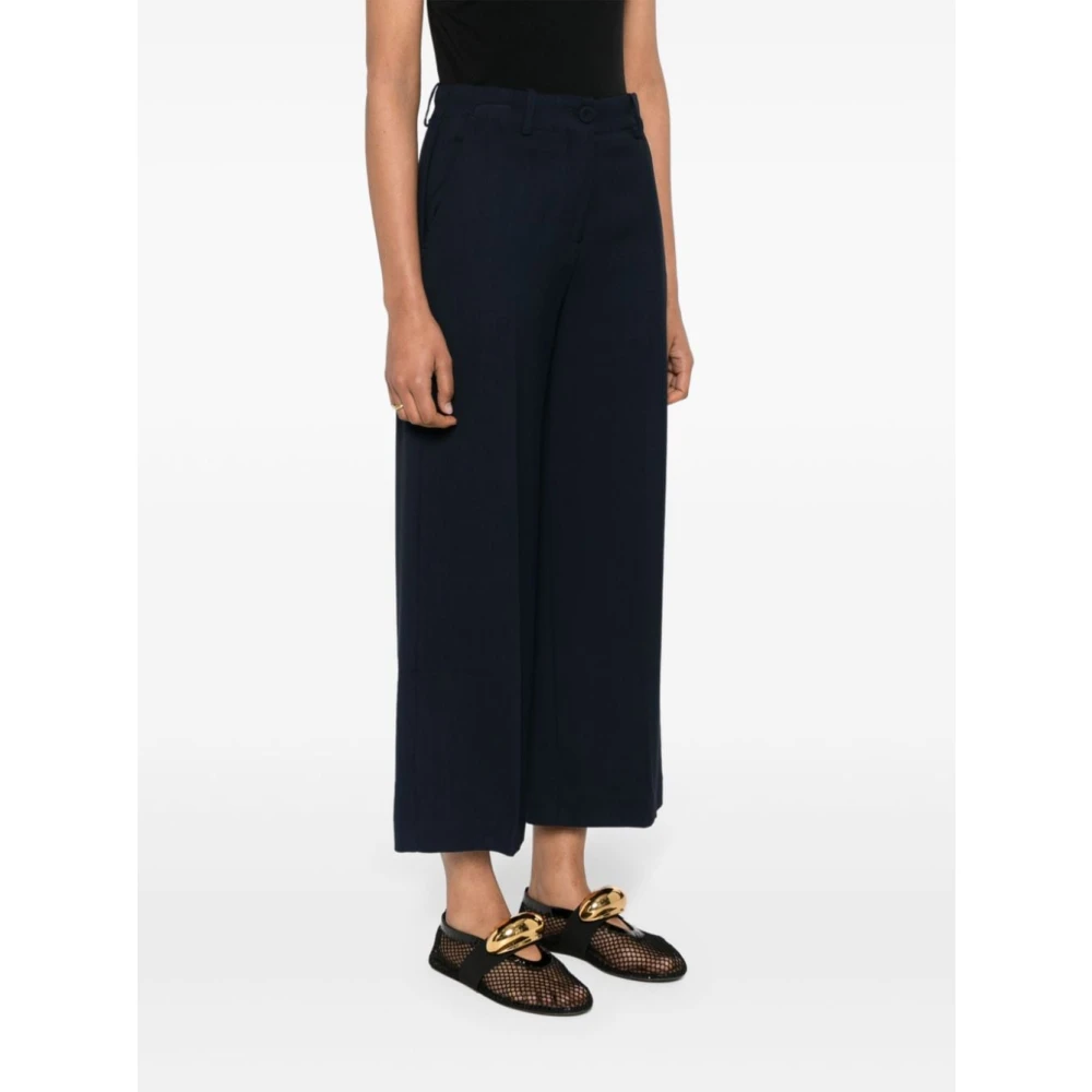 Erika Cavallini Wide Trousers Blue Dames