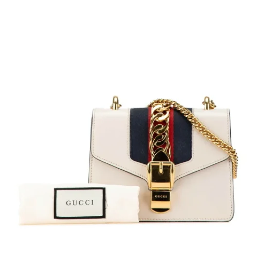 Gucci Vintage Pre-owned Leather gucci-bags White Dames