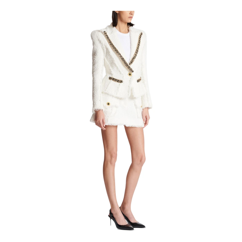 Balmain Jolie Madame Tweed Jas White Dames