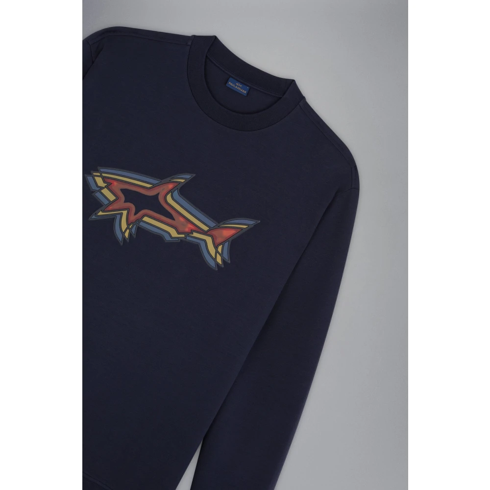 PAUL & SHARK Navy Katoenmix Regular Fit Sweatshirt Blue Heren