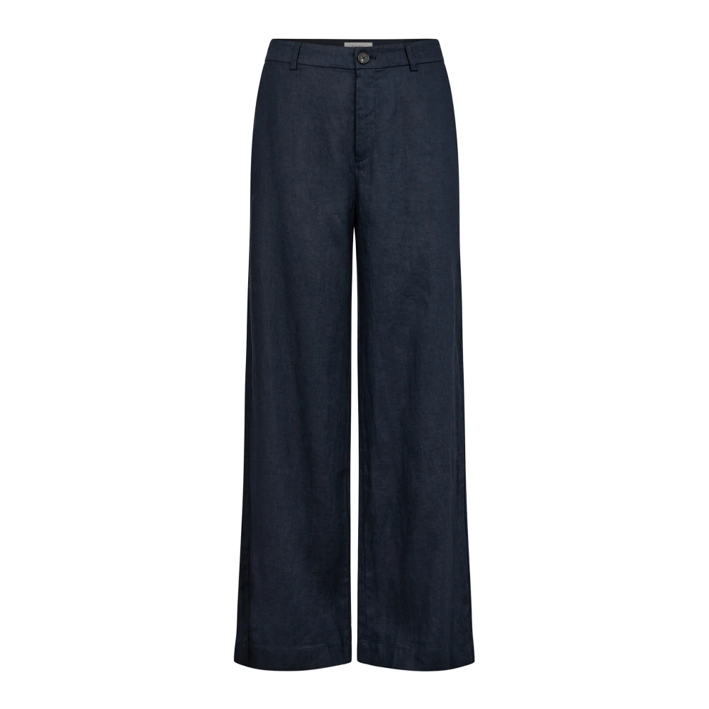 Part Two Wijde Pijp Linnen Broek After Midnight Blue Dames