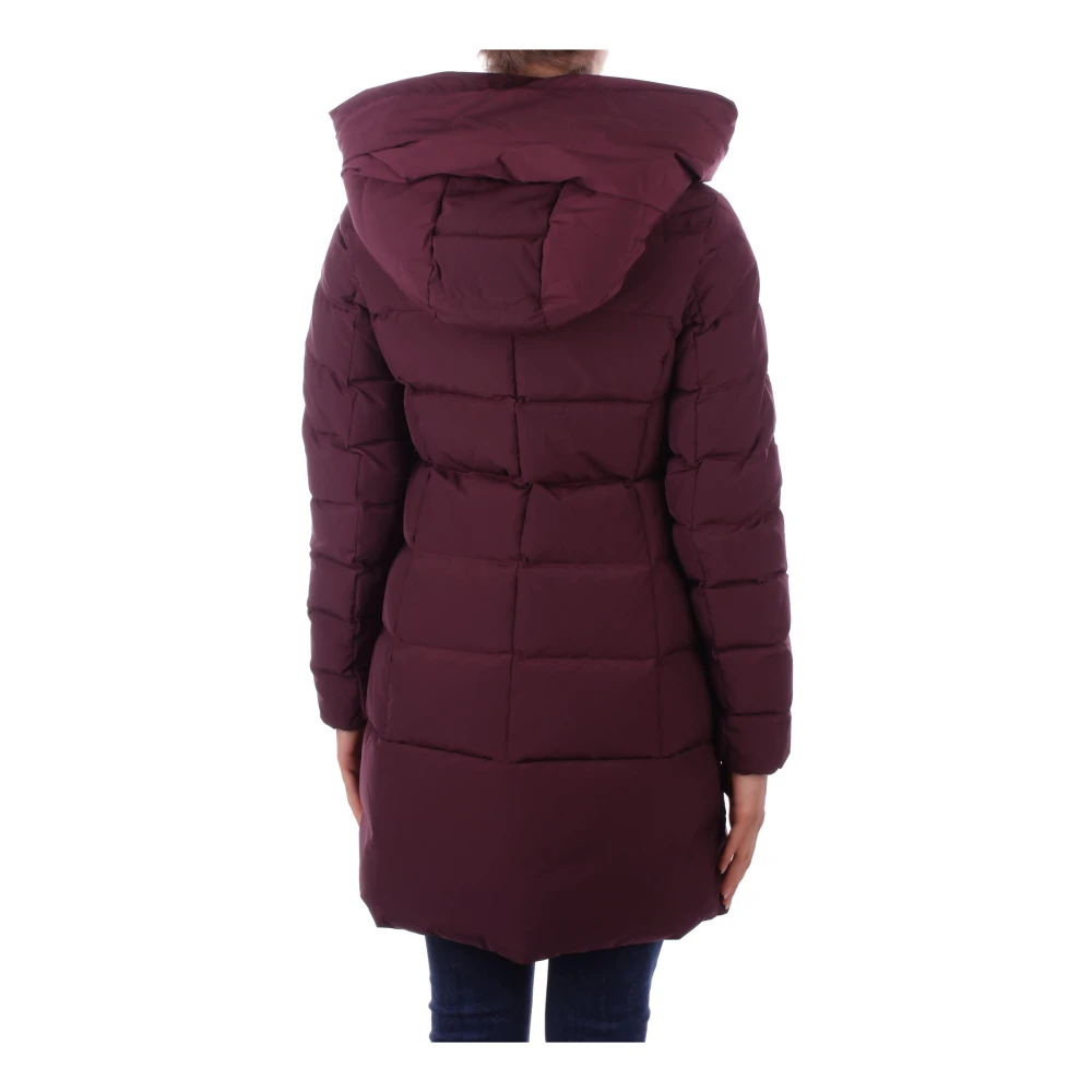 Woolrich Gewatteerde jas met capuchon en ritssluiting Purple Dames