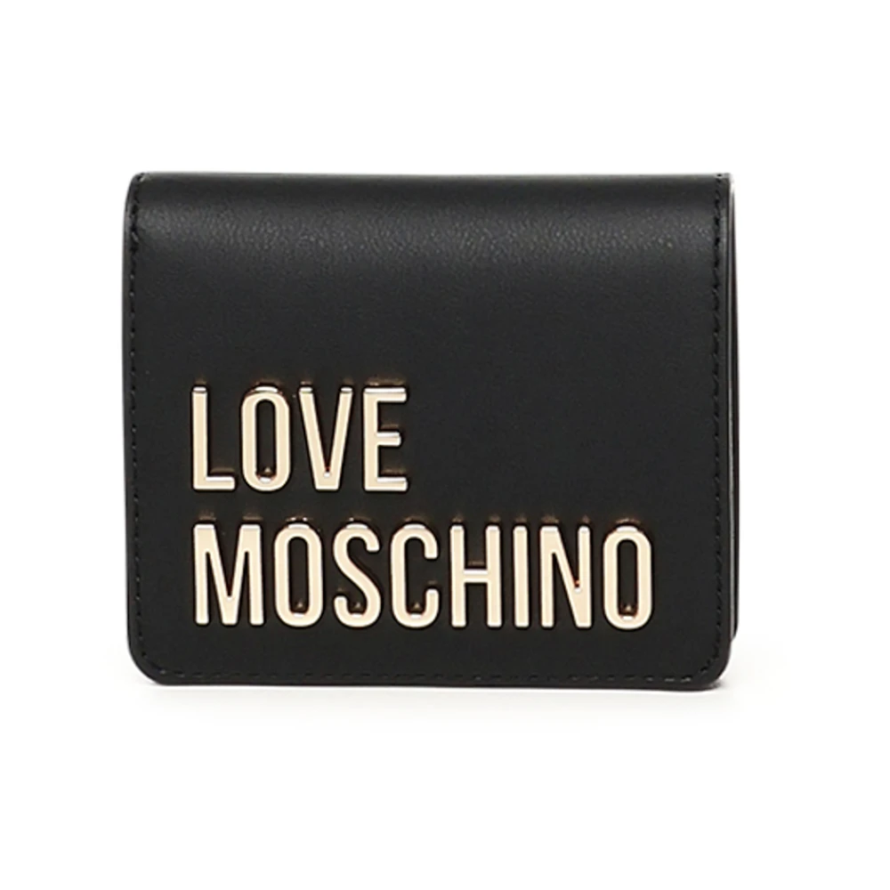 Love Moschino Zwarte Portemonnee met Logodetail Black Dames