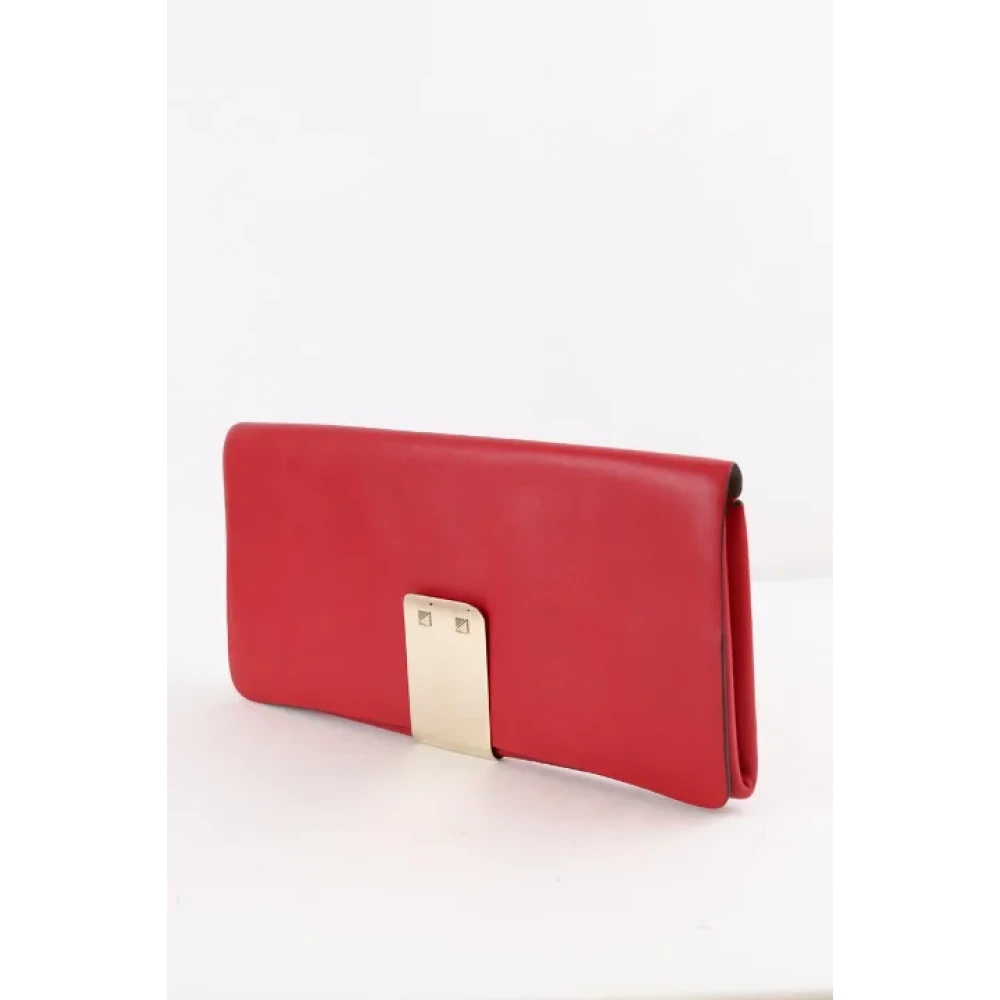 Valentino Vintage Pre-owned Leather clutches Red Dames