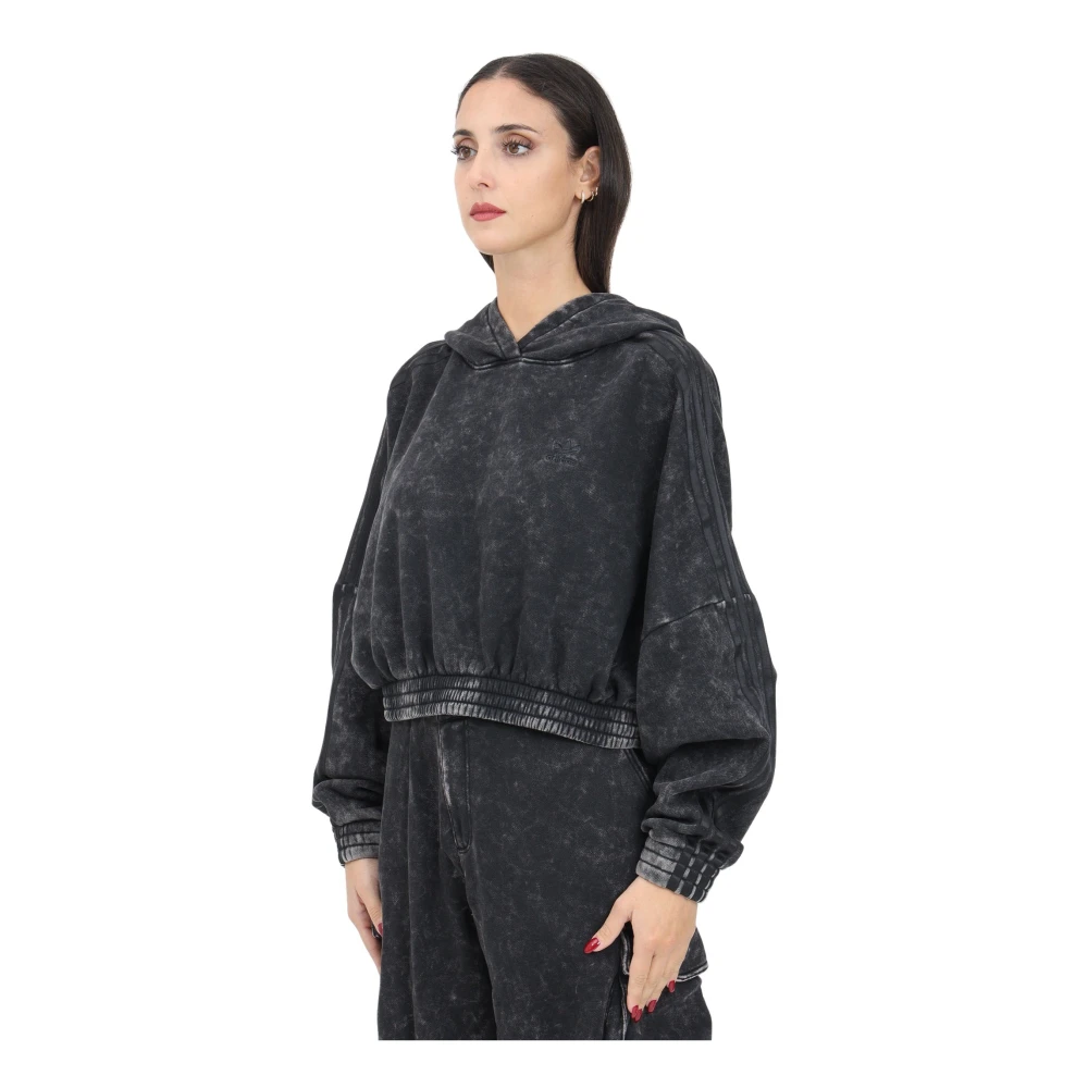 adidas Originals Zwarte Hoodie Sweater Oversize Herfst Winter Black Dames