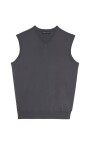 gilet-pull-en-coton-gris-fonce