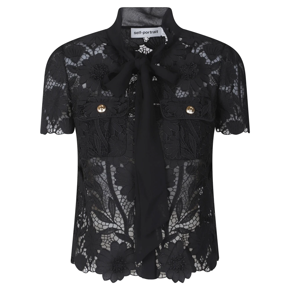 Self-Portrait Black Polyester Blouse - 6 - Image 2