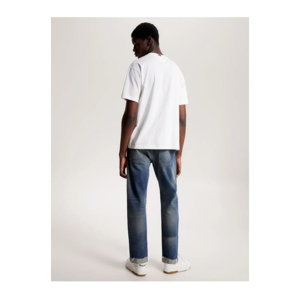 Tommy Hilfiger Geborduurd Logo T-shirt Archief White Heren