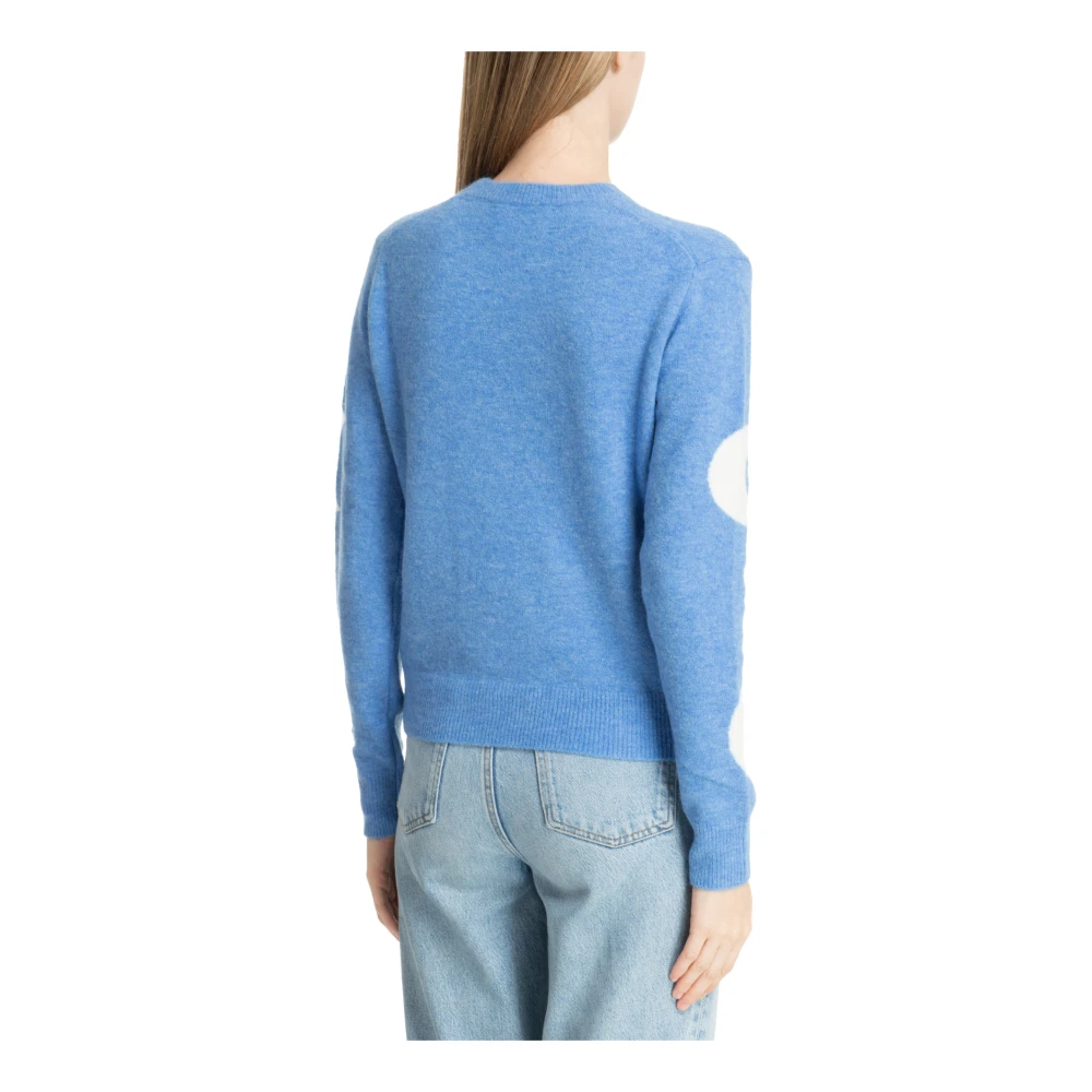 MC2 Saint Barth Abstract Multicolor Geborduurde Sweater Blue Dames