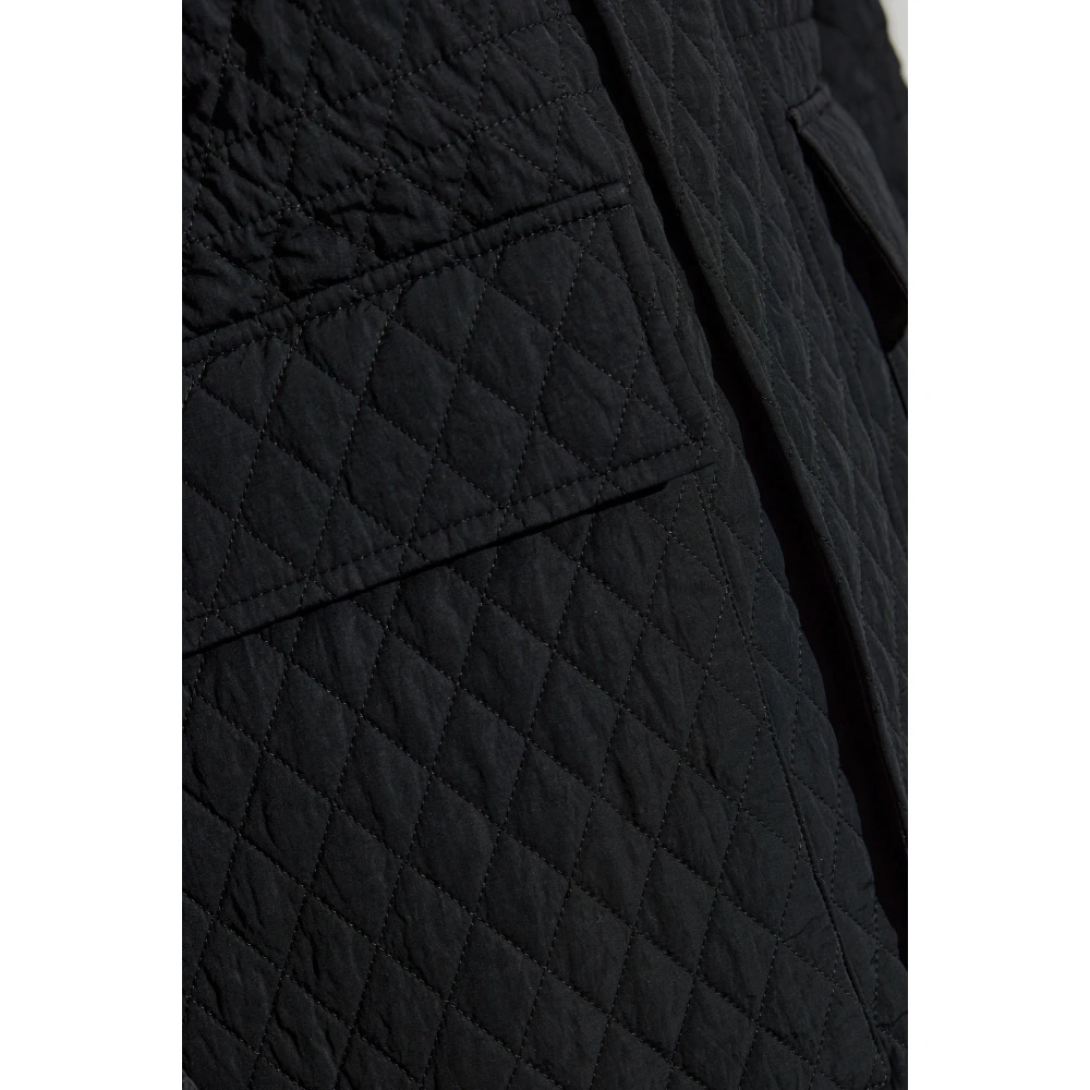Burberry Gewatteerde jas met capuchon Black Dames