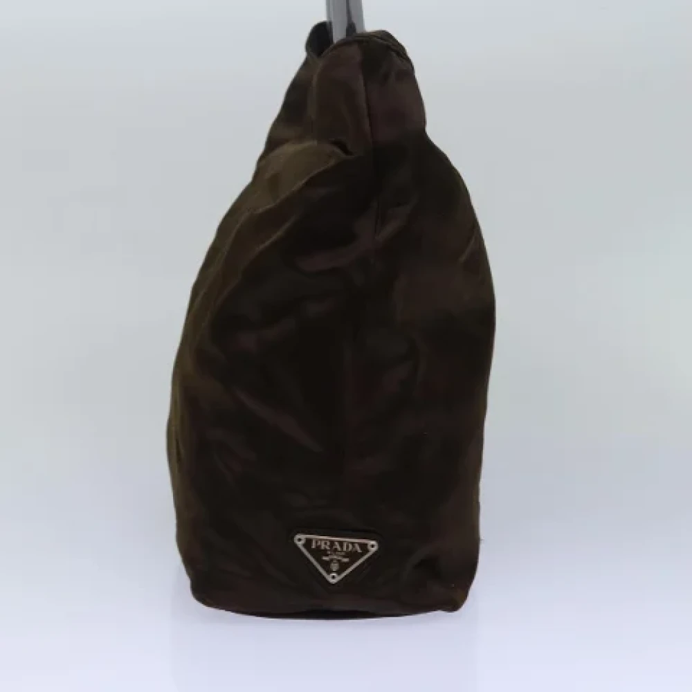 Prada Vintage Pre-owned Satin totes Brown Dames