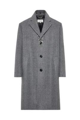 Check Frayed Coat