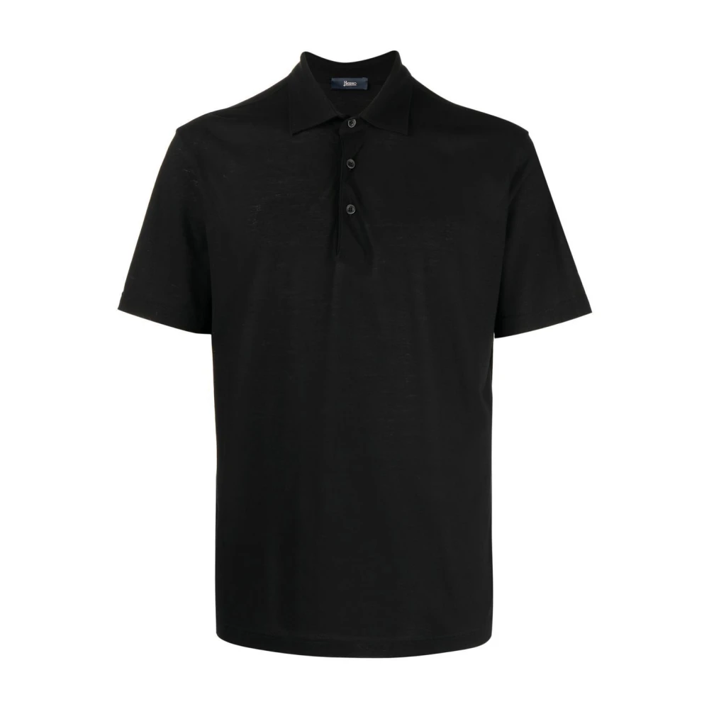 Herno Polo Shirt Black Heren