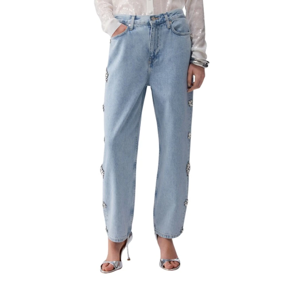 Liu Jo Femme Bleu Jeans, Taille: W24 Ua6196.3 Jeans Coupe Ample
