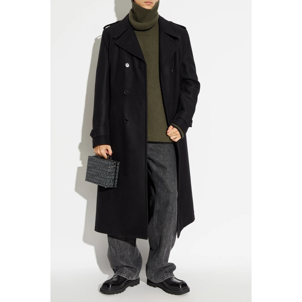 Dolce & Gabbana Wollen jas Black Heren