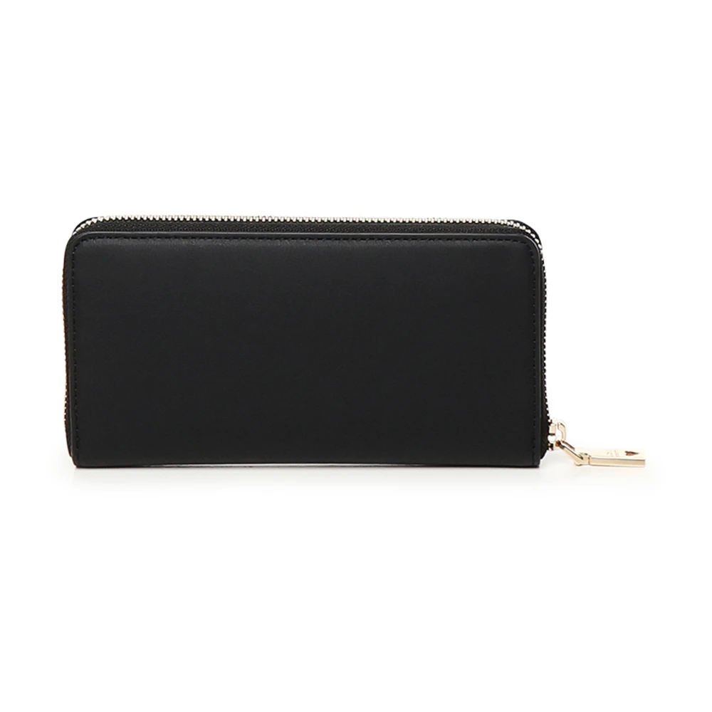 Love Moschino Zwarte Portemonnee met Gouden Logo Black Dames
