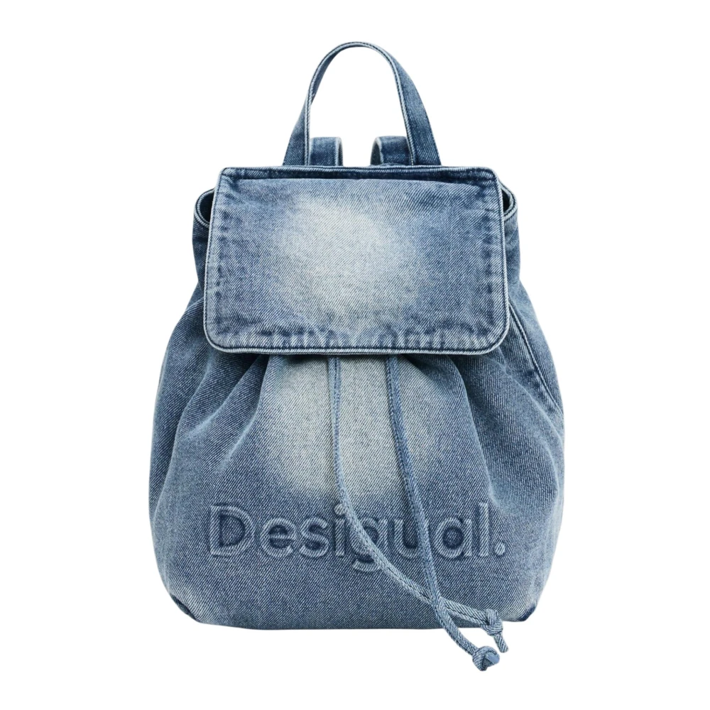Desigual Donna Blu Back Half Logo Backpack