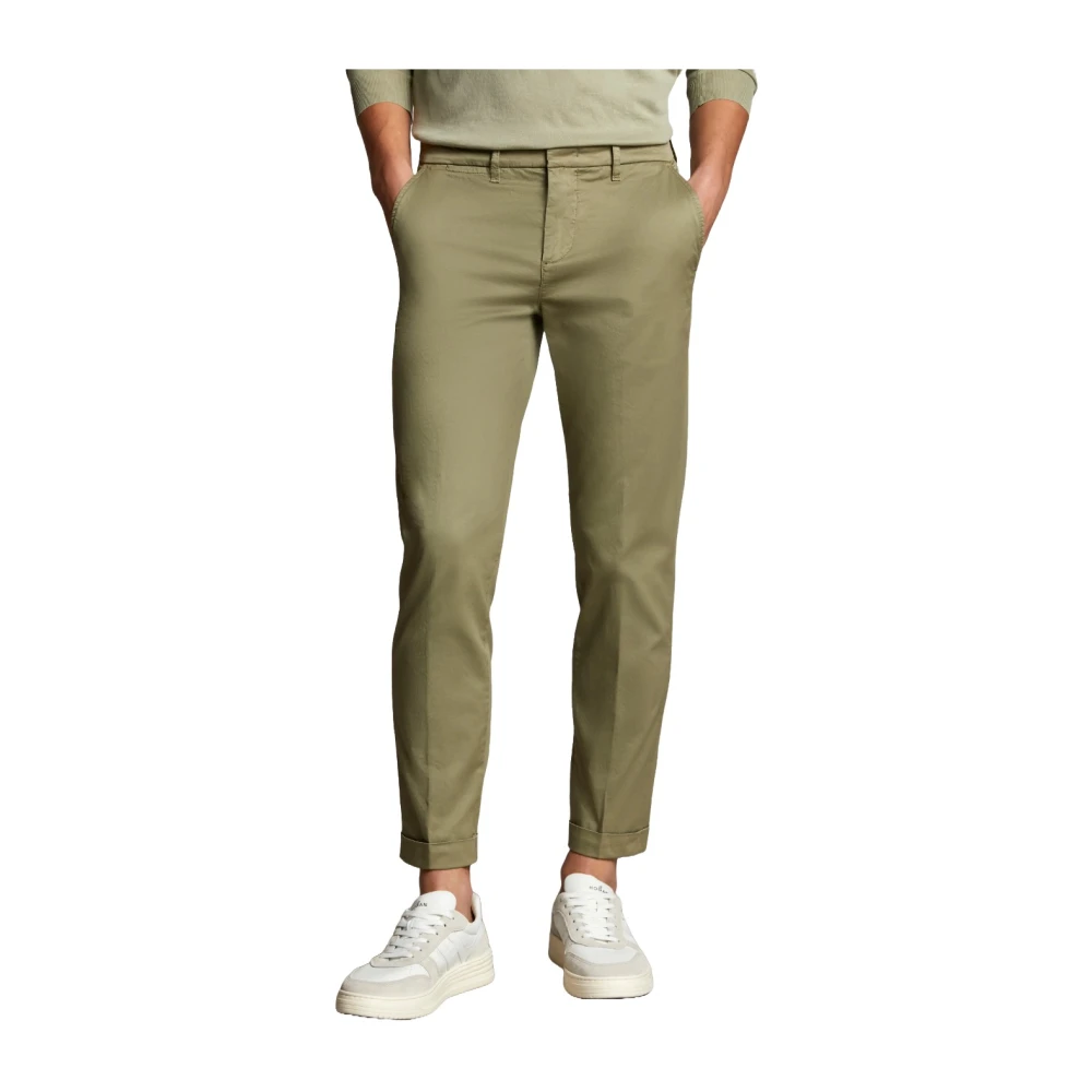 Fay Stretch katoenen gabardine broek Green Heren
