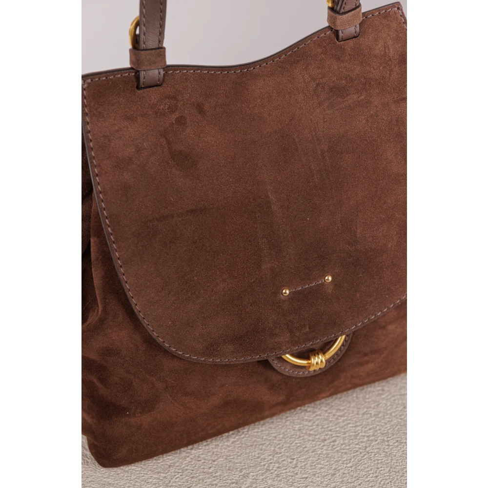 Gianni Chiarini Bruine leren schoudertas Marlene Brown Dames