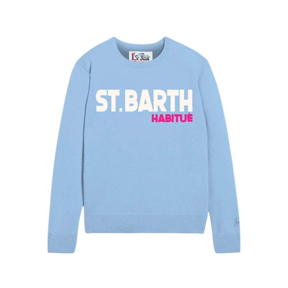 MC2 Saint Barth Dames New Queen Trui met Print Blue Dames
