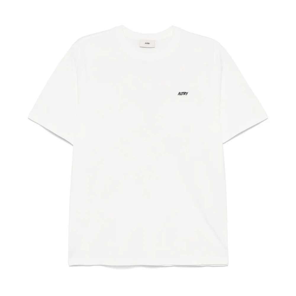 Autry Witte Crew Neck T-shirts en Polos White Heren