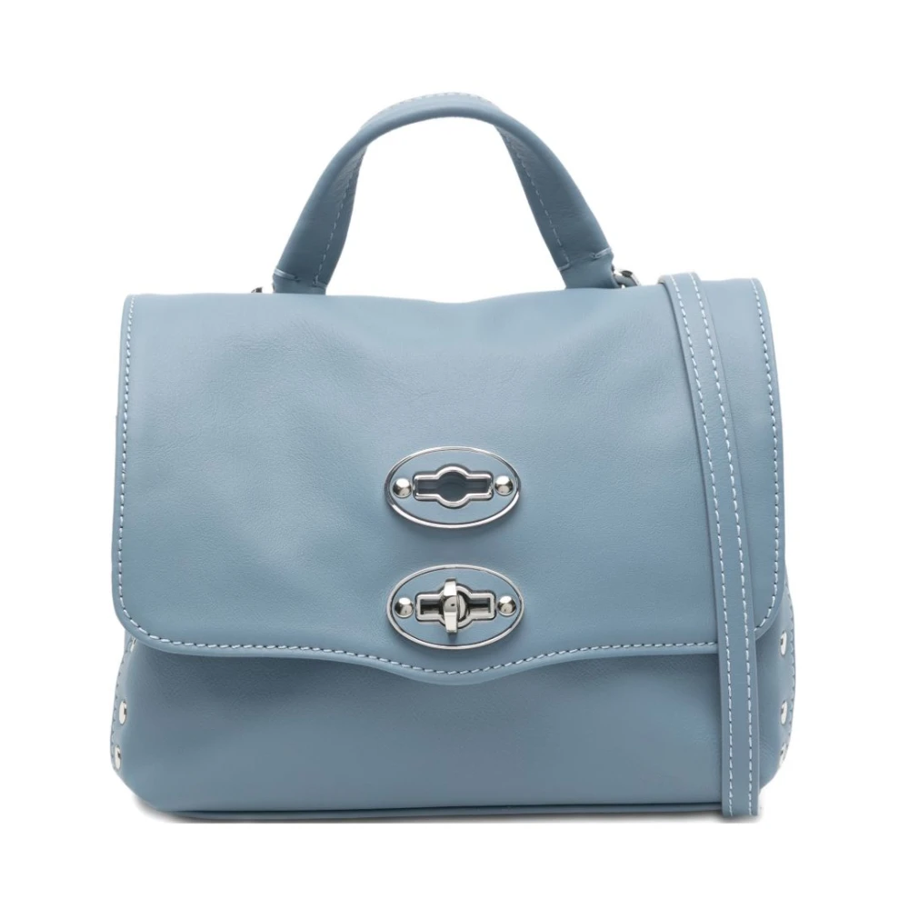 Zanellato Postina Stud Embellishment Top Handle Bag - Female - Handbags - Blue - One Size - Bags