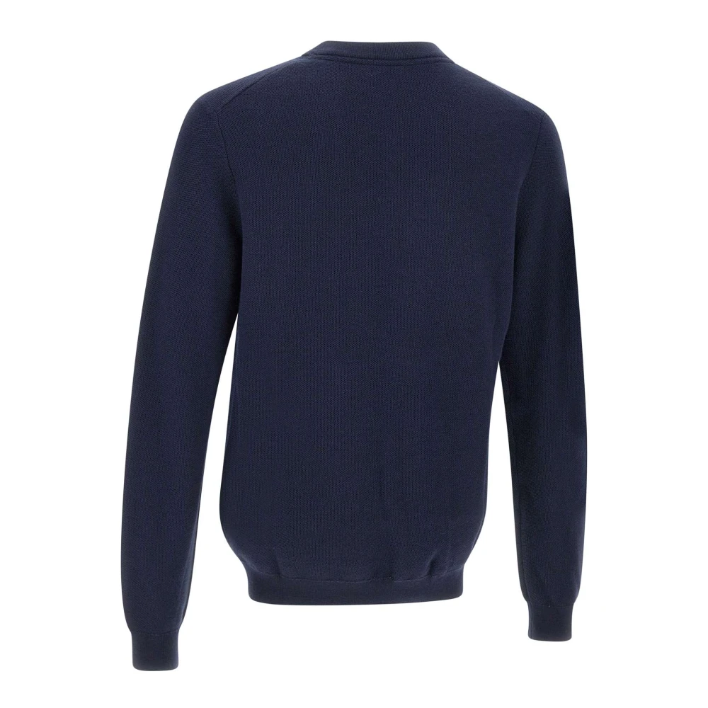 Sun68 Heren Groene Wollen Trui Ronde Hals Blue Heren