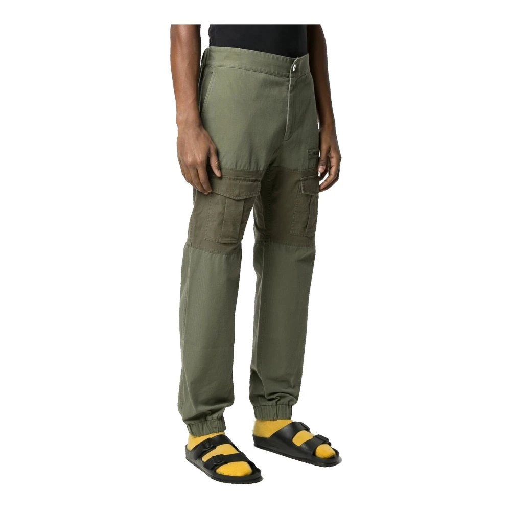 Palm Angels Katoenen Trekkoordbroek Green Heren