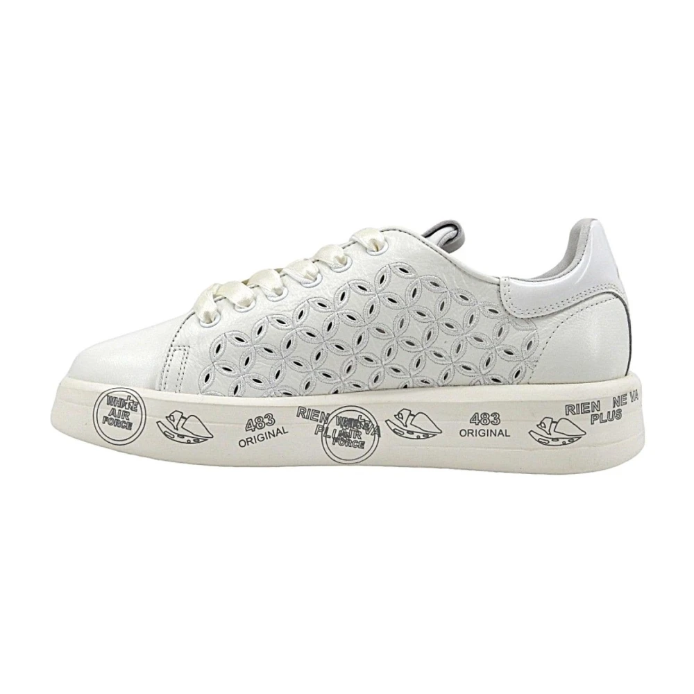 Premiata Belle Pelle Traforata Dames Schoenen Wit