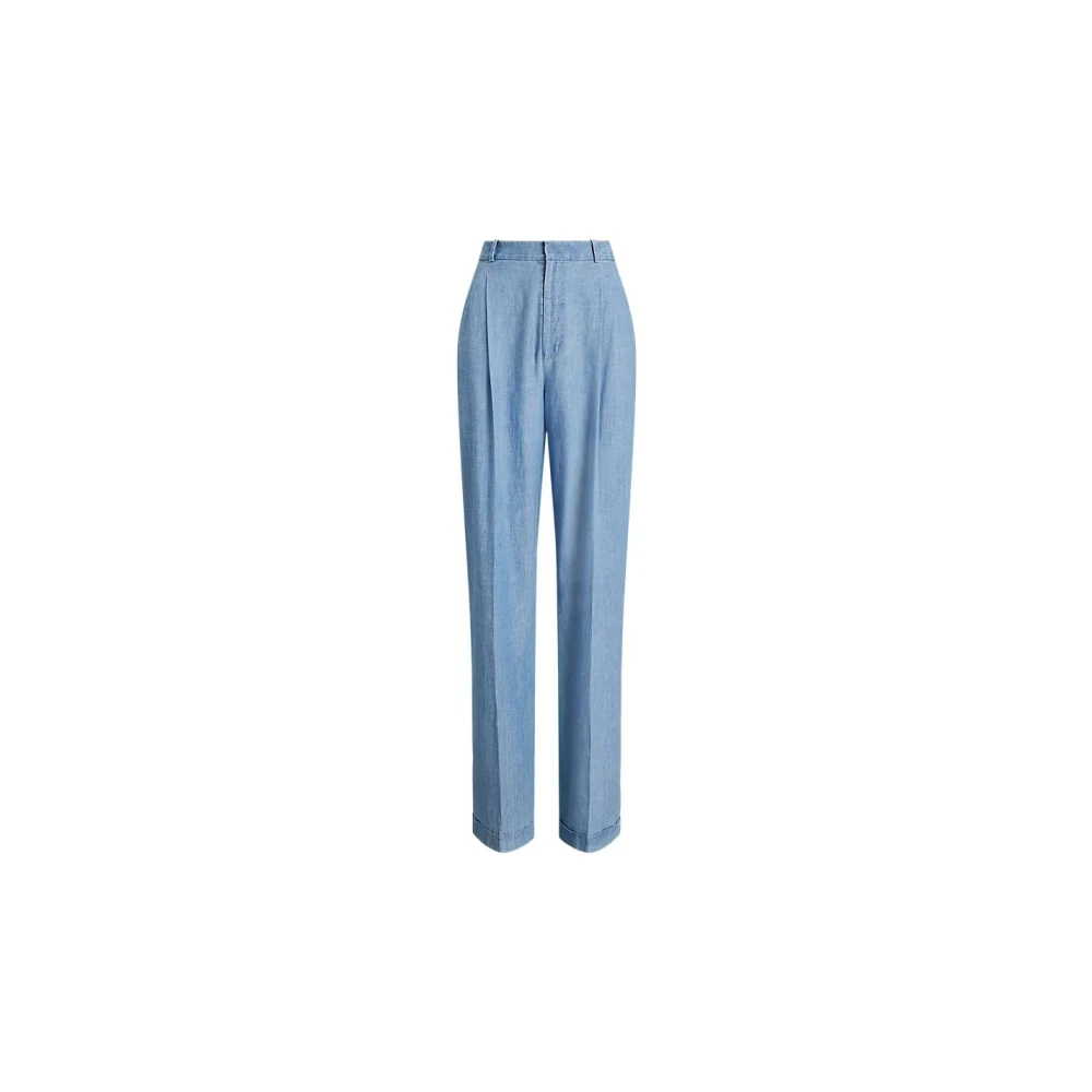 Polo Ralph Lauren Women's Blue Stylish Trousers - Straight Trousers - S - Trousers