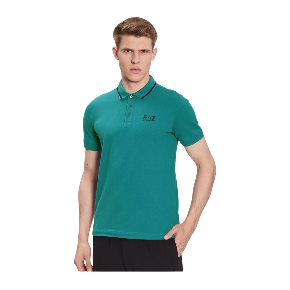 Emporio Armani EA7 Polo Shirts Green Heren