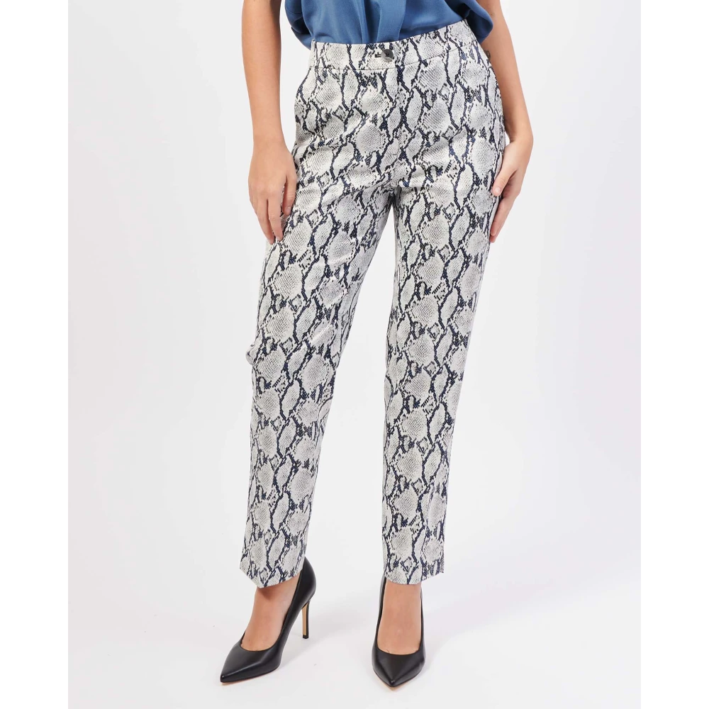 Gerry Weber Gestreepte Sigarettenbroek met Hoge Taille Multicolor Dames