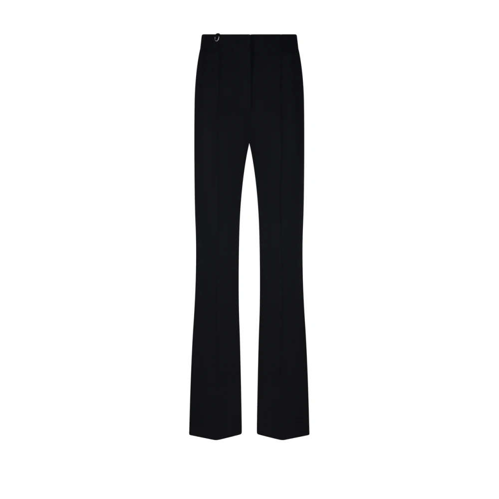 Jacquemus Hoge Taille Flared Broek met D-ring Black Dames