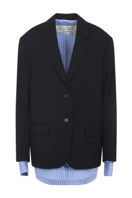 blazer-en-viscose-bleu-marine