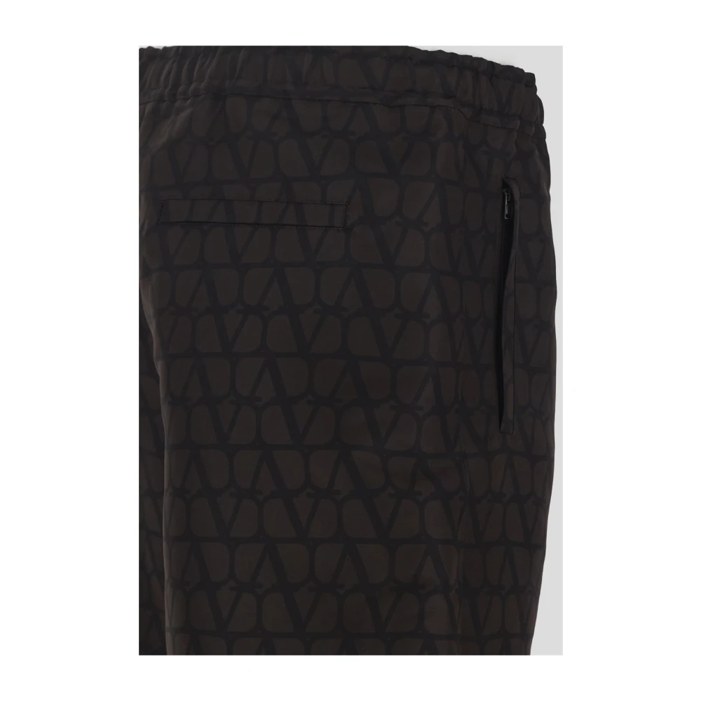 Valentino Iconographe Shorts Bruin All-Over Print Black Heren
