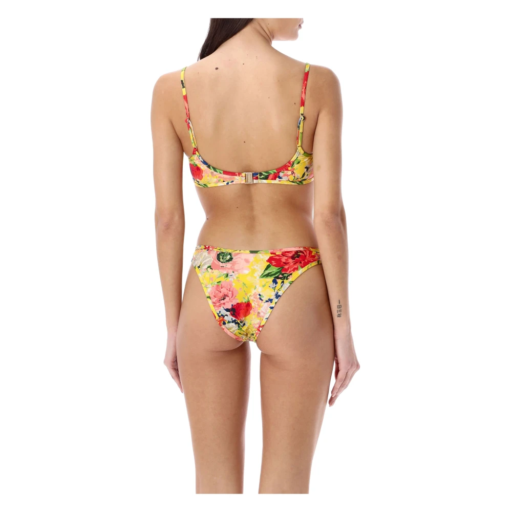 Zimmermann Gele Bloemen Alight Corset Bikini Badkleding Multicolor Dames