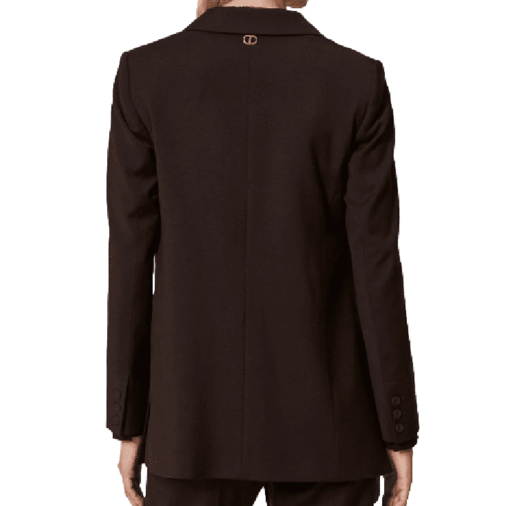 Twinset Koffie Chocolade Blazer Jas Brown Dames