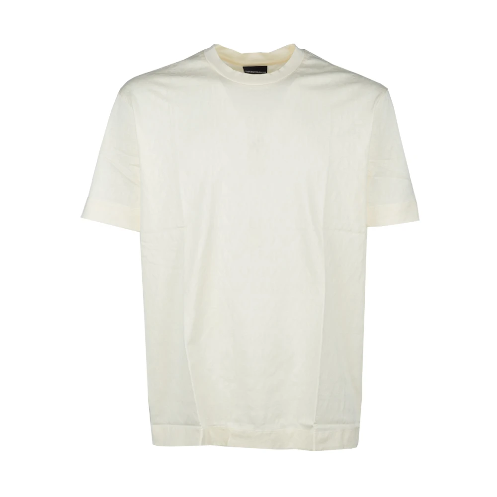 Emporio Armani Casual Katoenen T-Shirt voor Mannen Beige Heren