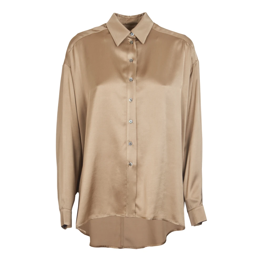 Ottod'Ame Stijlvol Overhemd Brown Dames