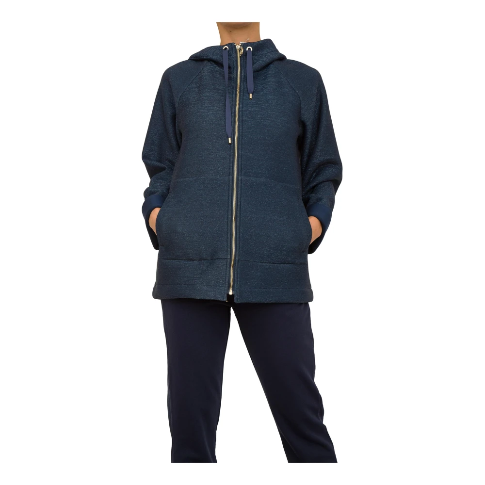 Liu Jo Blauwe Jersey Jas Blue Dames