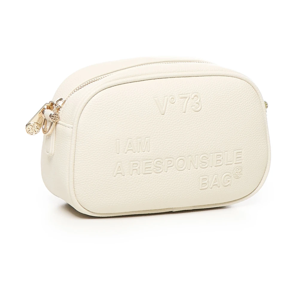 V73 Witte Schoudertas met Rits White Dames