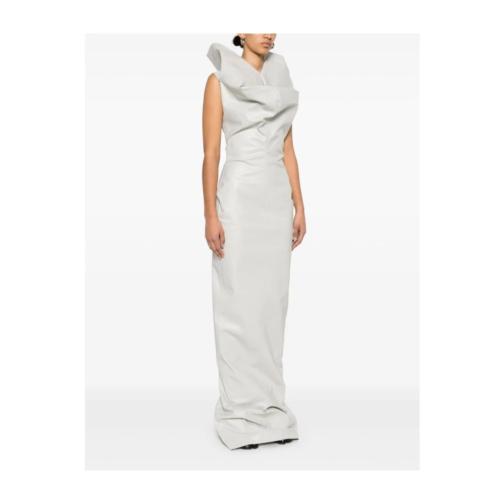 Rick Owens Lichtgrijze Mouwloze Jurk met Rits Achter Gray Dames